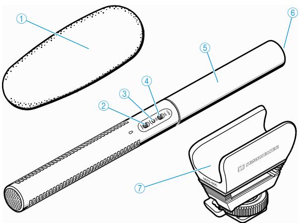 SENNHEISER MKE 600 - 部件图 - 1