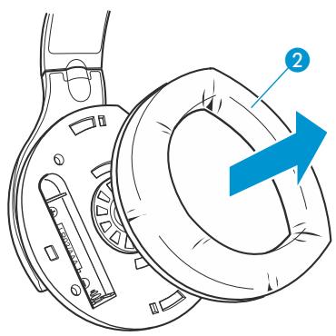 SENNHEISER RS 160 - Insérer et changer les accus ou piles du casque - 3