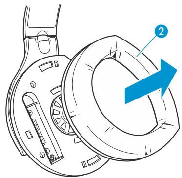 SENNHEISER RS 160 - Remplacer les coussinets d'oreille - 2