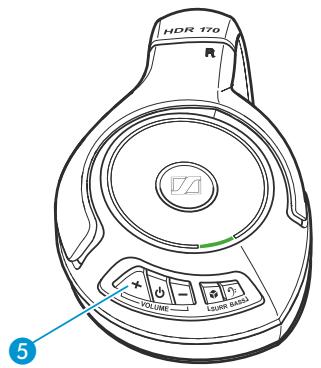 SENNHEISER RS 170 - Régler le volume du casque - 3