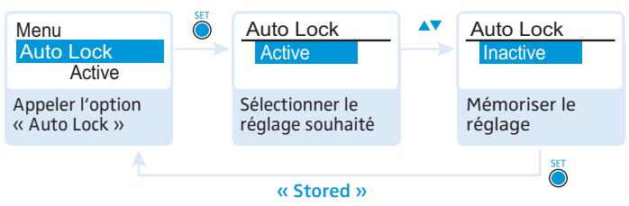 SENNHEISER SK 300 G3 - Activer/désactiver le verrouillage automatique des touches - « Auto Lock » - 1