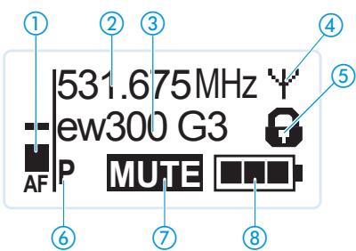 SENNHEISER SK 300 G3 - Vue d'ensembles des affichages - 1