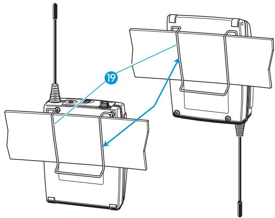 SENNHEISER SK 300 G3 - Fixer l'émetteur de poche aux vêtements - 1