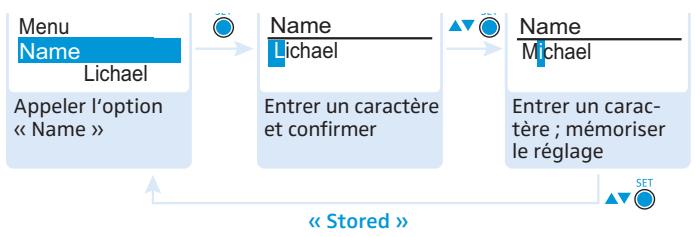 SENNHEISER SK 300 G3 - Saisir un nom - « Name » - 1