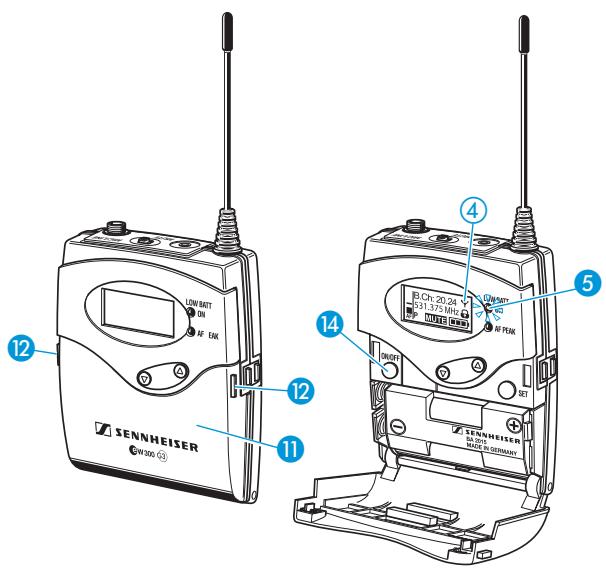 SENNHEISER SK 300 G3 - Allumer/éteindre l'émetteur de poche - 1