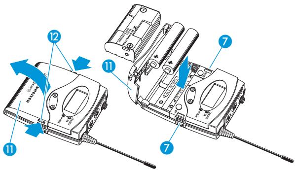 SENNHEISER SK 300 G3 - Insérez les piles/le pack accu - 1