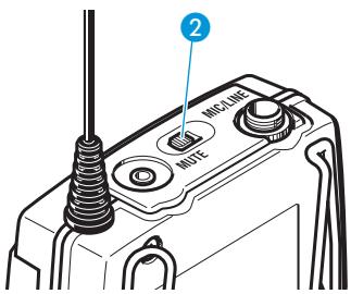 SENNHEISER SK 300 G3 - Couper le signal audio ou désactiver le signal radio - 1