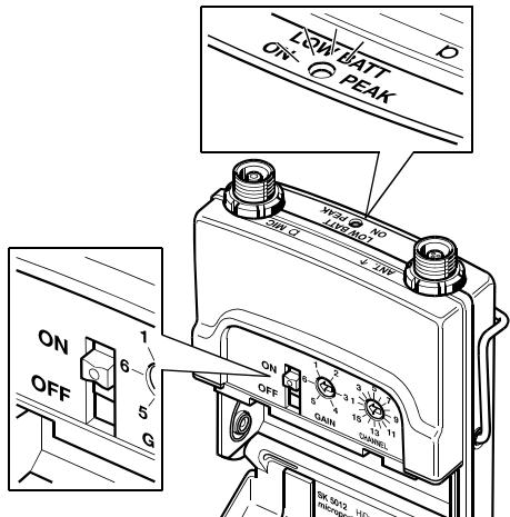 SENNHEISER SK 5012 - Turning the transmitter on - 1