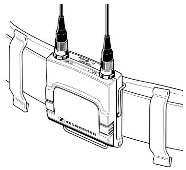 SENNHEISER SK 5012 - Attaching the transmitter - 1