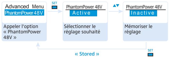 SENNHEISER SKP 2000 - Activer/désactiver l'alimentation fantôme - « PhantomPower 48V » - 1