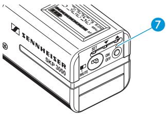 SENNHEISER SKP 3000 - Témoins de fonctionnement et d'etat des piles - 1