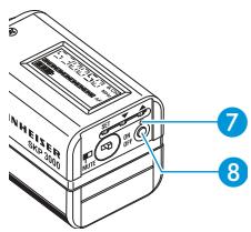 SENNHEISER SKP 3000 - Mettre l'émetteur plug-on en marche et à l'arrêt - 1