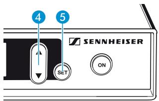 SENNHEISER SR 2020 D - Activier/désactiver le verrouillage des touches (« Lock ») - 4