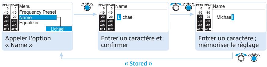 SENNHEISER SR 2050 IEM - Saisir un nom - « Name » - 1