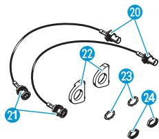 SENNHEISER SR 2050 IEM - Raccorder les antennes à l'avant du rack - 1
