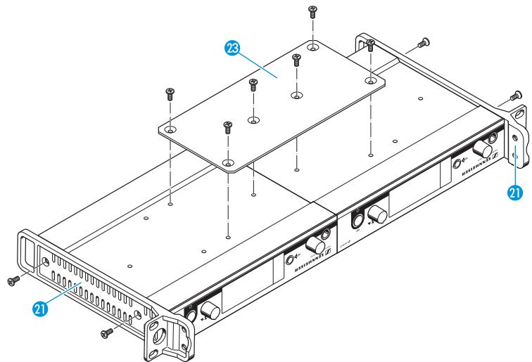 SENNHEISER SR 300 IEM G3 - Monter deux émetteurs côte à côte dans un rack - 1