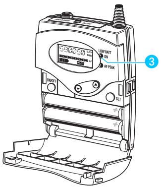 SENNHEISER TOURGUIDE UHF - Mettre l'émetteur de poche en sourdine - 2