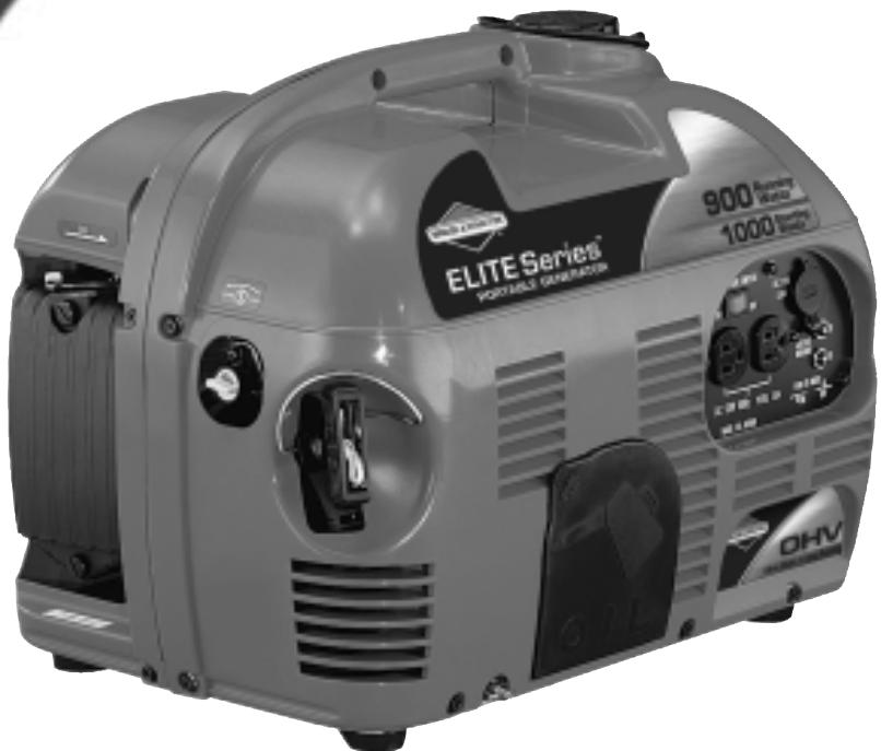 BRIGGS & STRATTON BRIGGS & STRATTON ELITE 900 WATT - Manuel de l'utilisateur - 1