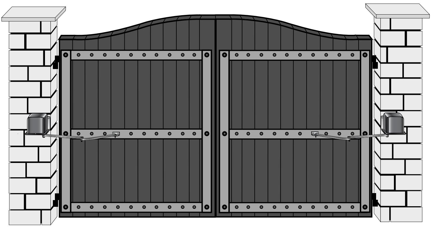 AVIDSEN 614123 - Pour portail à battants en fer, bois, alu ou pvc - 1