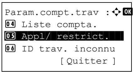 KYOCERA FS-4200DN - Application des restrictions (paramètres de fonctionnement lorsque les limites sont dépassées) - 2