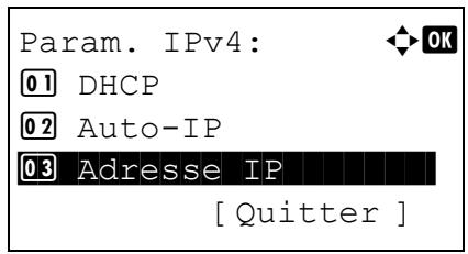 KYOCERA FS-4200DN - Saisie d'une adresse IP - 2