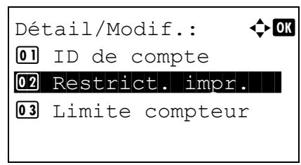 KYOCERA FS-4200DN - Détail/modif. (vérification/modification des paramètres d'id de compte enregistré) - 8