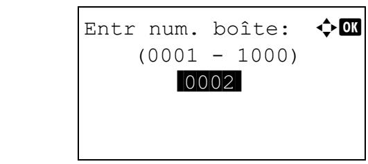 KYOCERA FS-4300DN - N^ de boîte (modifier le numéro de boîte) - 2