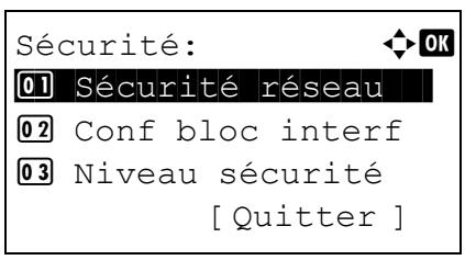 KYOCERA FS-4300DN - Sécurité (Paramètres de la fonction de sécurité) - 10