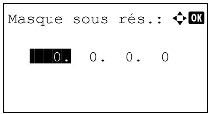 KYOCERA FS-4300DN - Saisie du masque de sous-réseau - 1