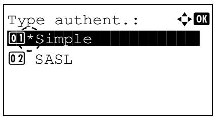 KYOCERA FS-4300DN - Type authent. (Parametre du type d'authentication) - 1