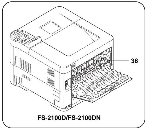 KYOCERA FS-4300DN - Éléments présents sur la face arrêté de l'imprimante - 2