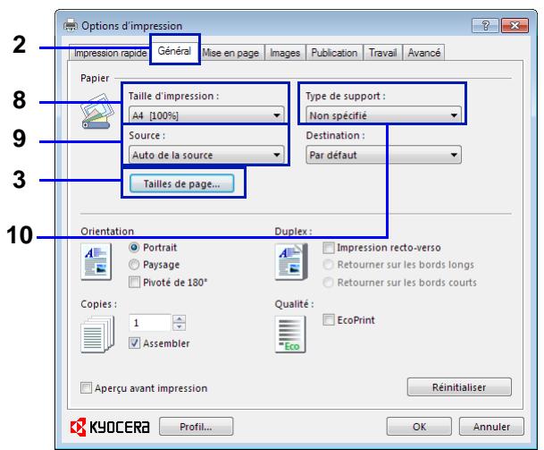 KYOCERA FS-4300DN - Enregistrement d'un format de page - 1