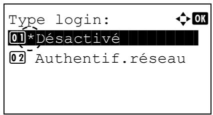 KYOCERA FS-4300DN - Type login (Activation de l'administration des connexions d'utilisateurs) - 2