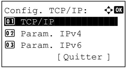 KYOCERA FS-4300DN - Vérification de l'activation de TCP/IP - 1