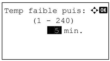 KYOCERA FS-C8650DN - Temp faible puis (délai d'expiration pour le temporisateur du mode faible consommation) - 1