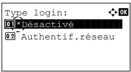 KYOCERA FS-C8650DN - Type login (activation de l'administration des connexions d'utilisateurs) - 1