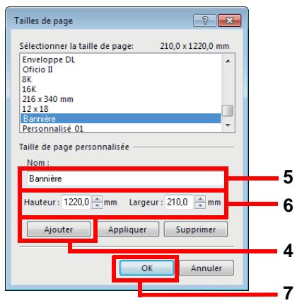KYOCERA FS-C8650DN - Enregistrement d'un format de page - 4