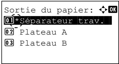 KYOCERA FS-C8650DN - Sortie du papier (sélection de l'emplacement de sortie du papier) - 2