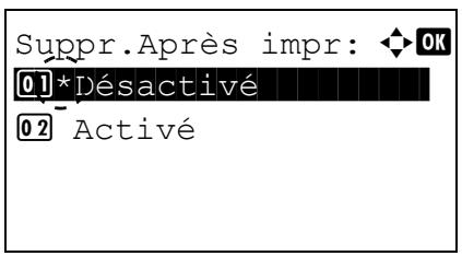 KYOCERA FS-C8650DN - Suppr. Après impr (paramètre de suppression des données après l'impression) - 2