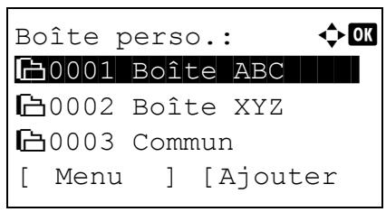 KYOCERA FS-C8650DN - Modification et suppression des boîtes personnalisées - 1
