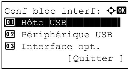 KYOCERA FS-C8650DN - Conf bloc interf (paramètre de blocage de l'interface externe) - 1