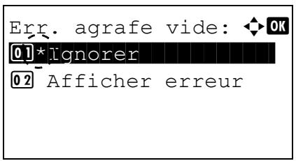 KYOCERA FS-C8650DN - Erreur agrafe vide (paramètre lorsque les agrafes sont terminées) - 1