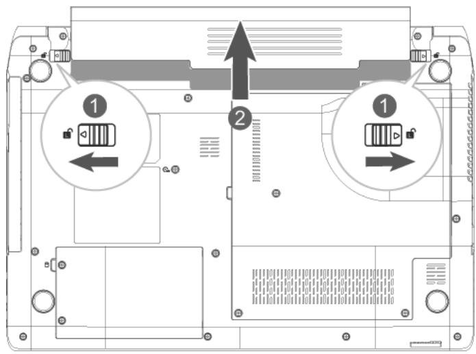 MEDION AKOYA E6228 MD 99050 - Entnehmen des Akkus - 1