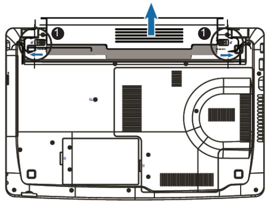 MEDION AKOYA P7816 MD 99075 - Retrait de la batterie - 1