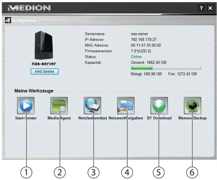 MEDION LIFE P89625 MD 86517 - Medion NAS Tool - 1