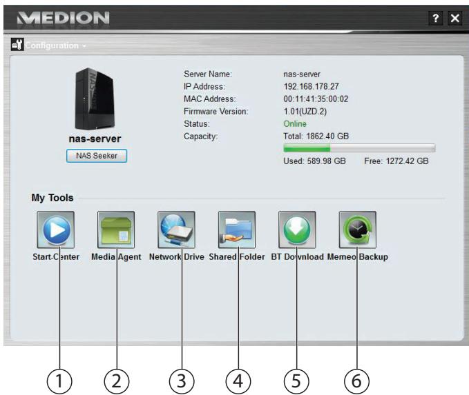 MEDION LIFE P89625 MD 86517 - Medion NAS Tool - 1