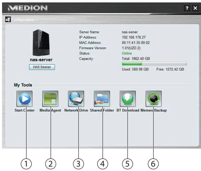 MEDION LIFE P89625 MD 86517 - Medion NAS Tool - 1