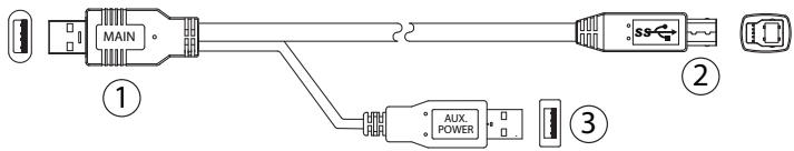 MEDION P82751 MD 90134 - USB 3.0 Y-Kabel - 1