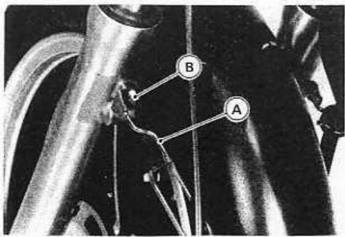 KAWASAKI EL 250 MOD - Dépose de la fourche avant - 1