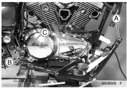 KAWASAKI VN1500 MEAN STREAK - Aus- und Einbau des Motors - 2